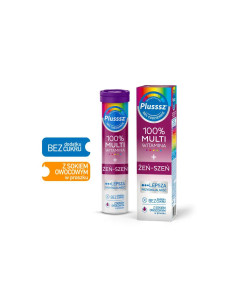 Plusssz 100% Multiwitamina + Żeń-Szeń 20 tabl. mus.