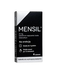 Mensil 25 mg 4 tabletki do rozgryzania i żucia