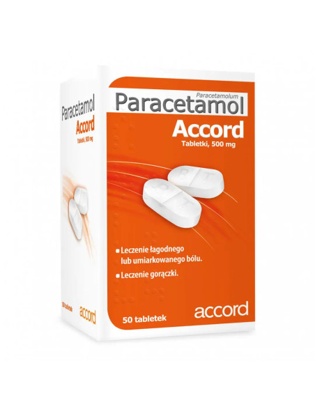 Paracetamol Accord 500 mg 50 tabl.