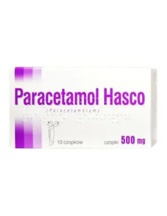 Paracetamol Hasco 500 mg czopki 10 sztuk