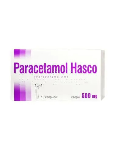 Paracetamol Hasco 500 mg czopki 10 sztuk