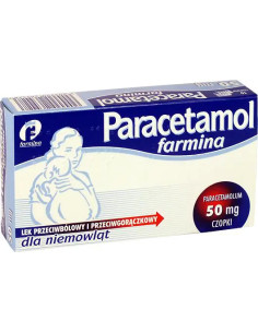 Paracetamol farmina 50mg czopki 10 sztuk