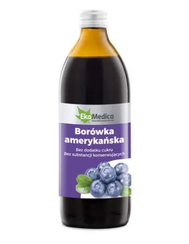 Borówka Amerykańska sok 500 ml Ekamedica