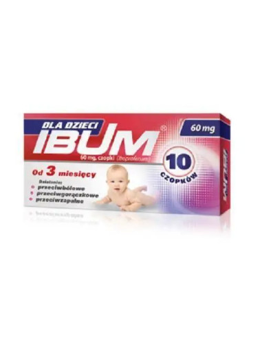 Ibum dla dzieci 60 mg 10 czopków
