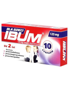 Ibum dla dzieci 125 mg 10 czopków