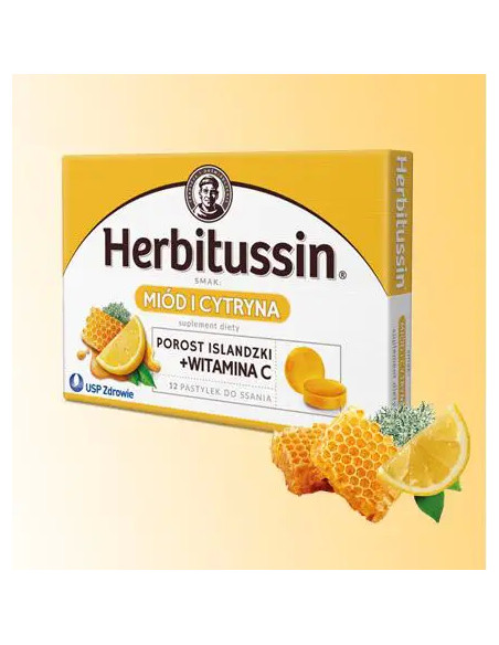 Herbitussin Miłd i Cytryna 12 past