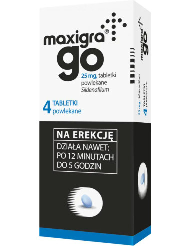 Maxigra Go 25 mg 4 tabletki
