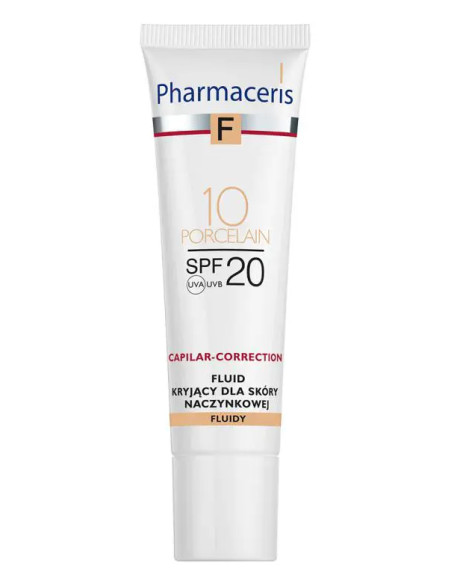 Pharmaceris F Capilar-Correction Fluid kryjący dla skóry naczynkowej SPF 20 porcelain 10 - 30 ml