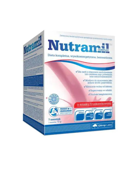 OLIMP Nutramil complex smak truskawkowy 7 sasz.