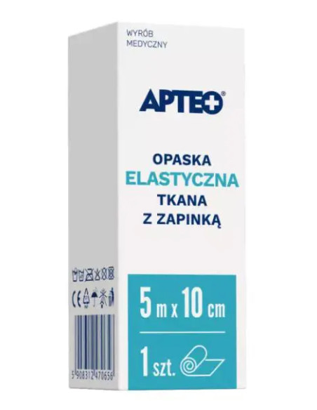 Opaska elastyczna tkana z zapinką 5 m x 10 cm APTEO CARE