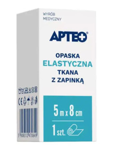 Opaska elastyczna tkana z zapikną 5 m x 8 cm apteo care
