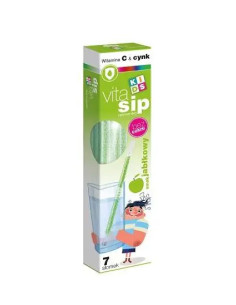 VitaSip Witamina C + Cynk x 7 słomek do picia (smak...