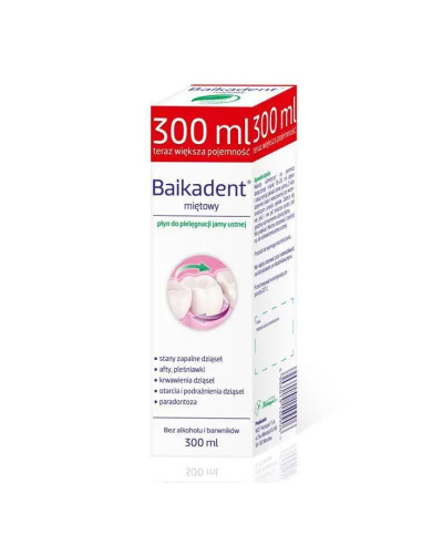 Baikadent płyn do jamy ustnej smak miętowy 300 ml