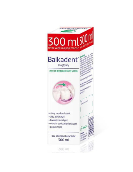 Baikadent płyn do jamy ustnej smak miętowy 300 ml