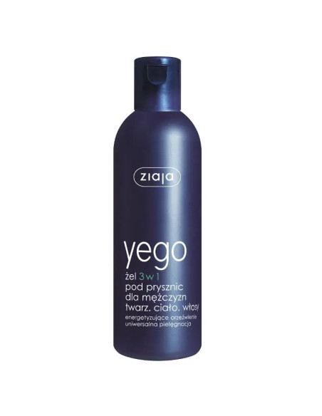 ZIAJA YEGO ŻEL 3W1 POD PRYSZNIC DLA MĘŻCZYZN TWARZ, CIAŁO, WŁOSY 300 ML
