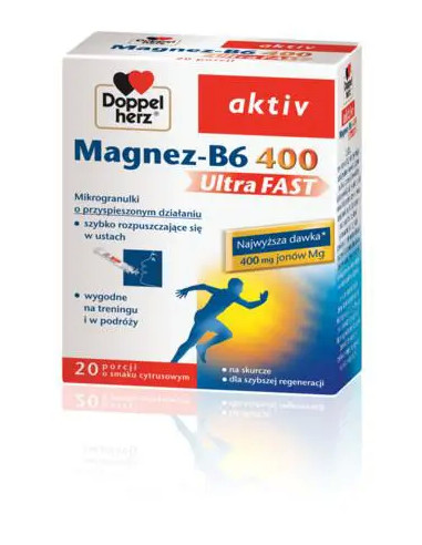Doppelherz Aktiv Magnez-B6 Ultrafast 20 sasz.