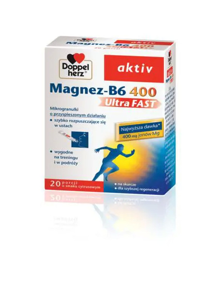 Doppelherz Aktiv Magnez-B6 Ultrafast 20 sasz.