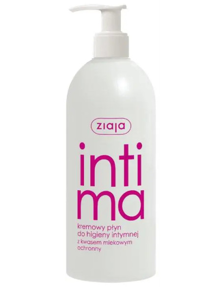 ZIAJA INTIMA KREMOWY PŁYN DO HIGIENY INTYMNEJ Z KWASEM MLEKOWYM 500 ML
