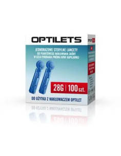 Diagnosis Jednorazowe sterylne lancety Optilets 100 sztuk