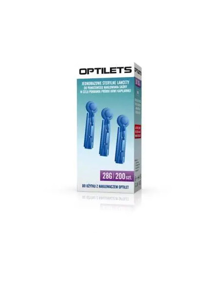 Diagnosis Jednorazowe sterylne lancety Optilets 200 sztuk