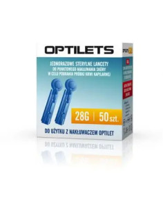 Diagnosis Jednorazowe sterylne lancety Optilets 50 sztuk