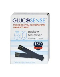 Glucosense test paskowy 50 sztuk