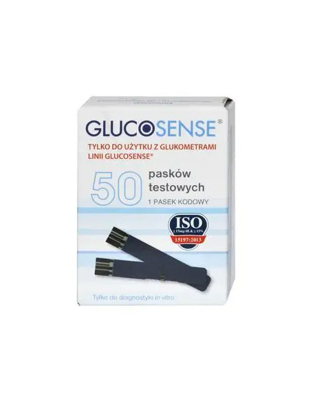 Glucosense test paskowy 50 sztuk