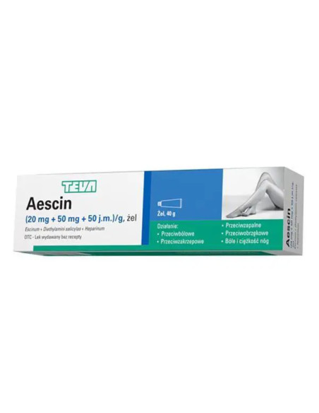 Aescin źel (0,02g+0,05g+50 j.m. 40g