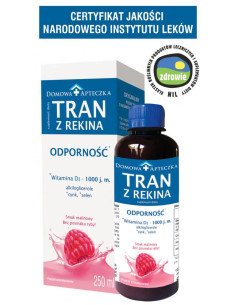 Tran z rekina odporność o smaku malinowym 250 ml