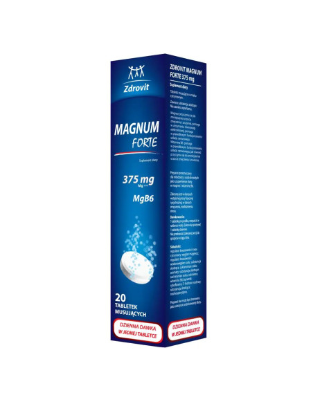 Zdrovit Magnum Forte 375 mg 20 tabl. mus.