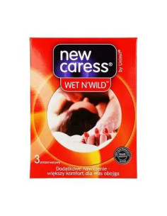 Prezerwatywy new caress wet'N'wild 3 sztuki