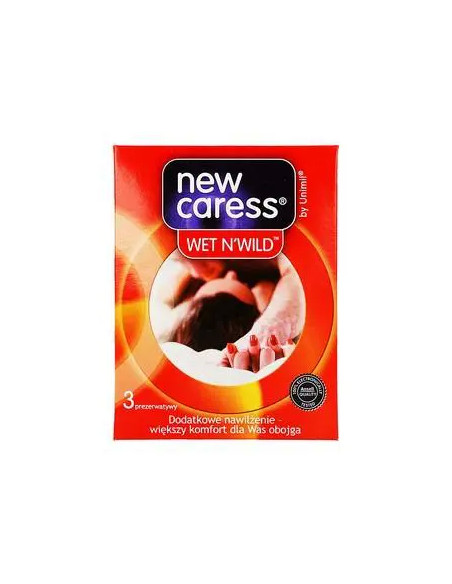 Prezerwatywy new caress wet'N'wild 3 sztuki