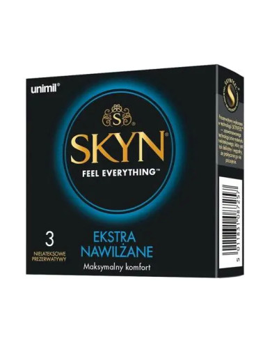 Prezerwatywy unimil skyn extra nawilżane 3 sztuki