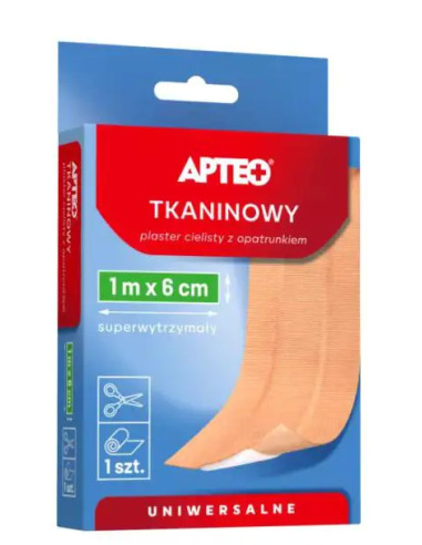 Plaster tkaninowy z opatrunkiem 1 m x 6 cm...
