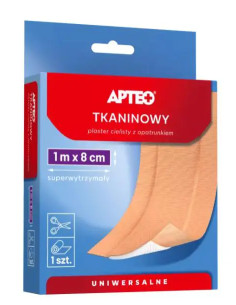 Plaster tkaninowy z opatrunkiem 1 m x 8 cm cielisty 1...