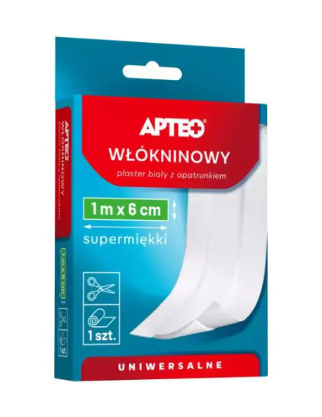 PLASTER WŁÓKNINOWY 1 M X 6 CM 1 SZT APTEO CARE