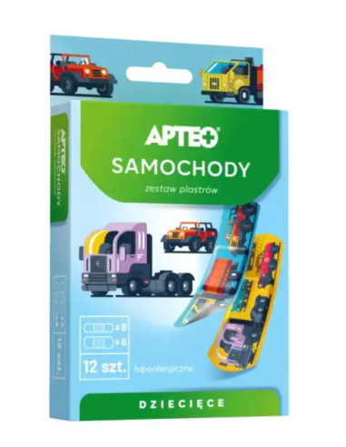 PLASTRY DLA DZIECI samochody 1 OPAKOWANIE APTEO...