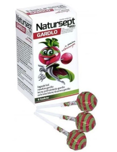 Natur-sept Med Gardło Lizaki o smaku wiśniowym 6 szt