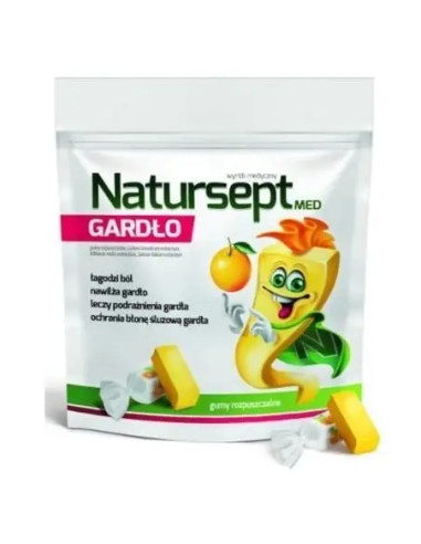 Natur-sept Med Gardło gumy rozpuszczalne 9 sztuk