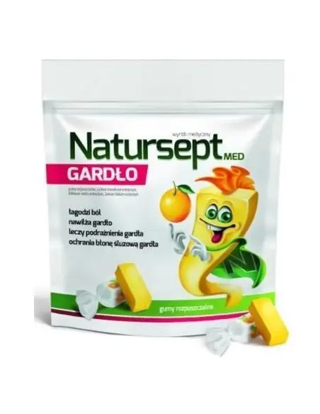 Natur-sept Med Gardło gumy rozpuszczalne 9 sztuk