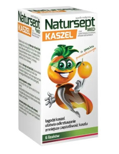 Natur-sept Med Kaszel lizaki smak pomarańczowy 6 sztuk