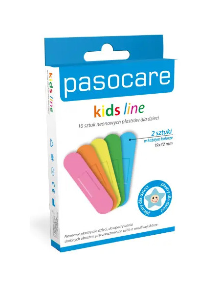 Plastry neonowe Pasocare Kids Line 10 sztuk