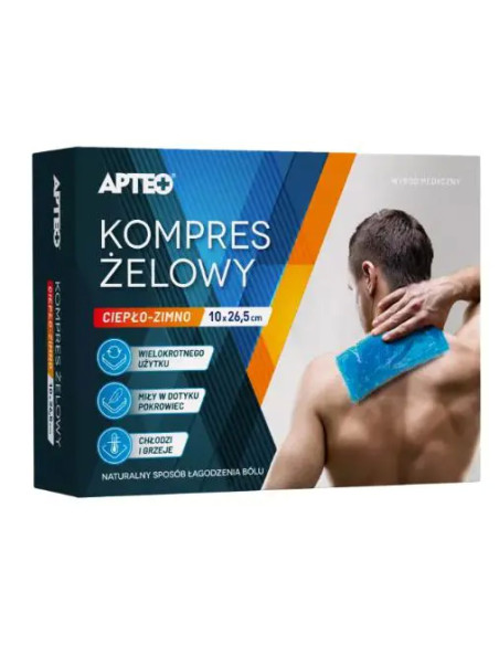 KOMPRES ŻELOWY CIEPŁO-ZIMNO 10 CM X 26,5 CM APTEO CARE 1 SZTUKA