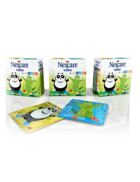 Nexcare Cold Hot happy Kids okłady żelowe 11 cm x 12 cm 2 sztuki
