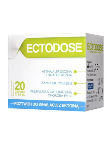 Ectodose roztwór do inhalacji 20 ampułek po 2,5 ml