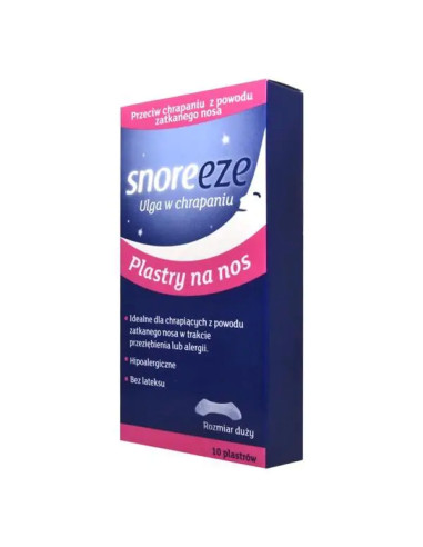 Snoreeze plastry na nos ułatwiające oddychanie...