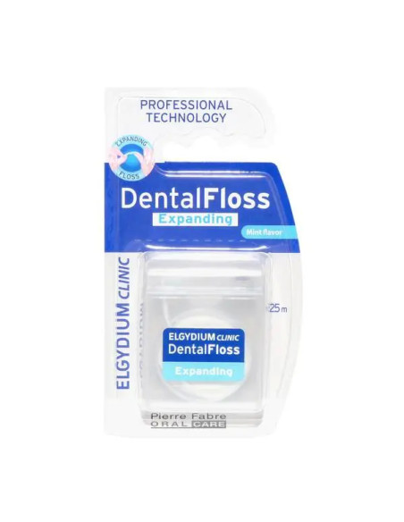 Elgydium Dental Floss nici dentystycznE pęczniejące miętowe 25 m