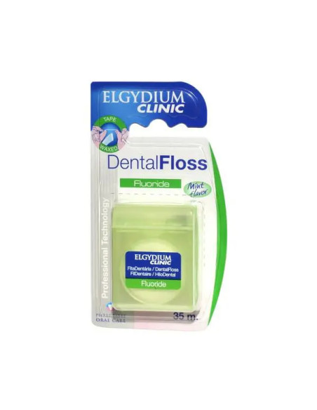 Elgydium Dental Floss Fluoride nić dentystyczna z fluorem miętowa 35 m