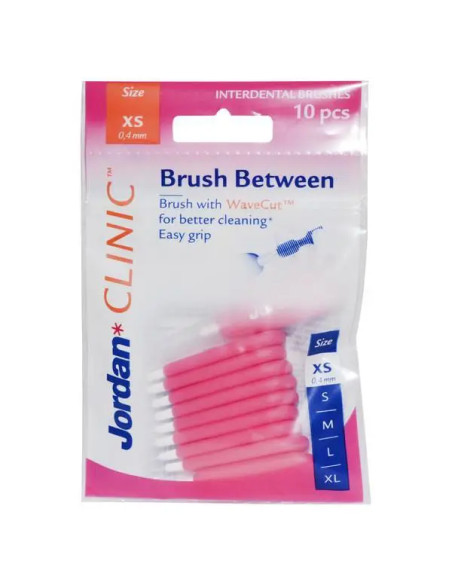 Jordan Brush Between szczoteczki do czyszczenia przestrzeni międzyzębowych XS 10 szt.