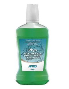 Płyn do płukania jamy ustnej miętowy 500 ml APTEO CARE